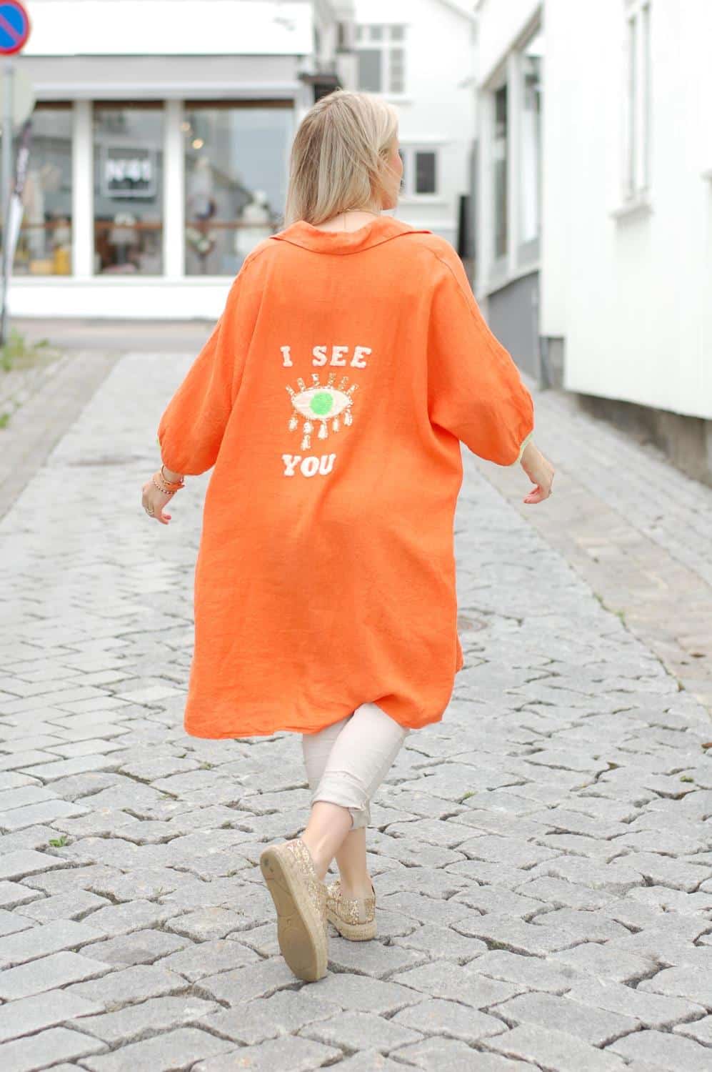 I See You Linnen Shirt Orange