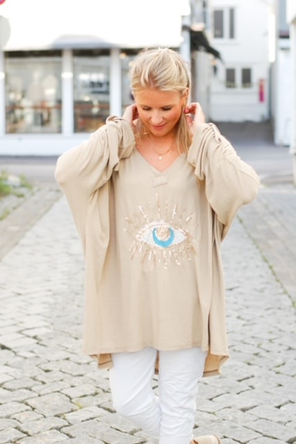 I See you Oversize Cotten Light Beige