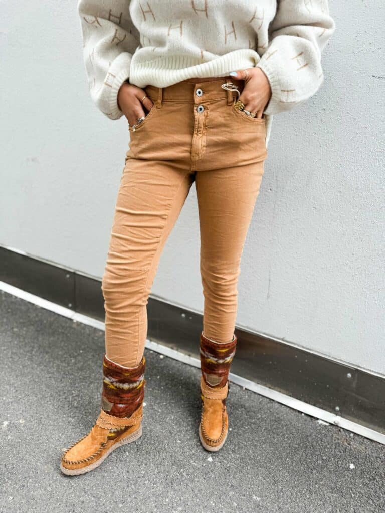 IBC Collection Button Jeans Camel