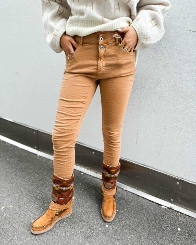 IBC Collection Button Jeans Camel
