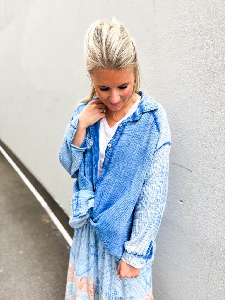 IBC Collection Linnea Oversize Blouse Cobolt