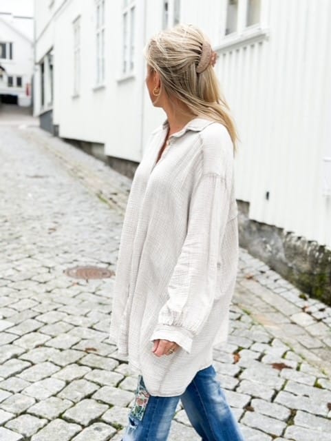 IBC Collection Linnea Oversize Blouse Cotten Beige