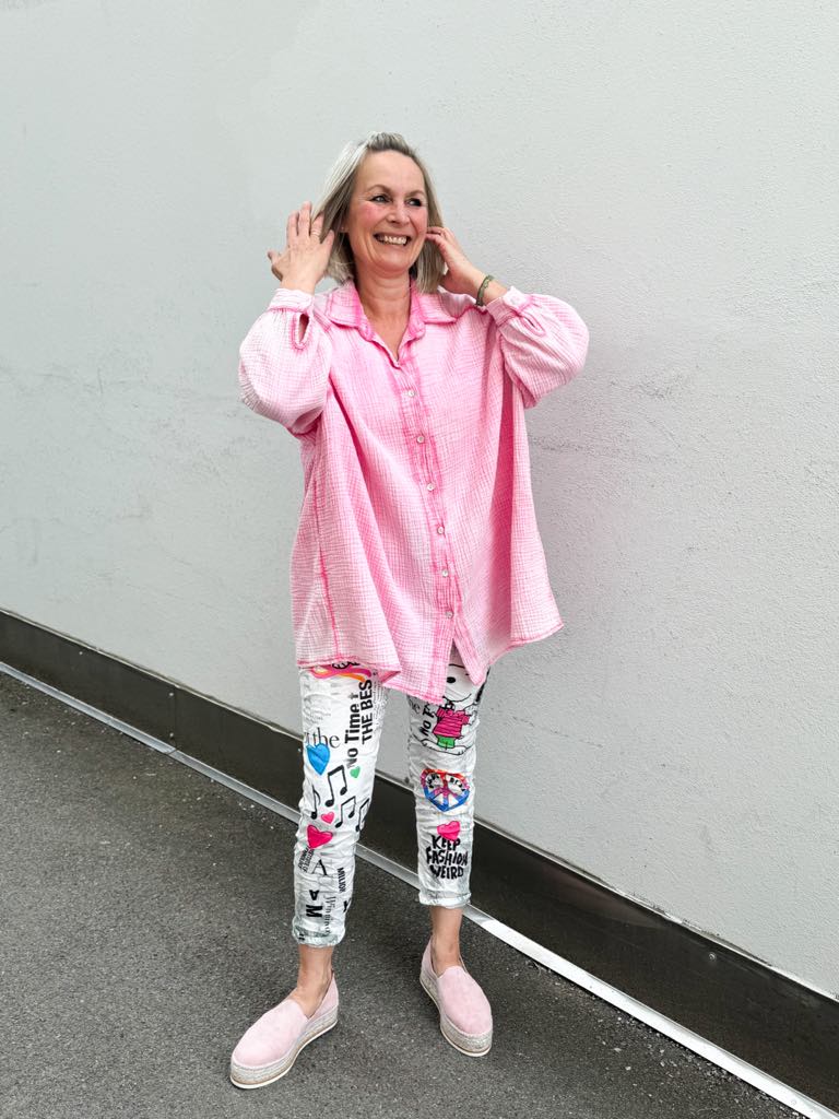 IBC Collection Linnea Oversize Blouse Cotten Pink