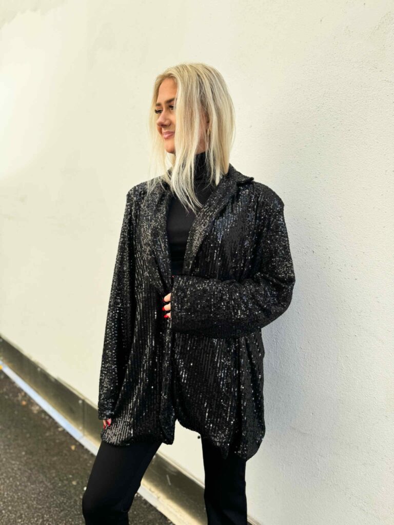 Ibc Collection Paljett Blazer Black
