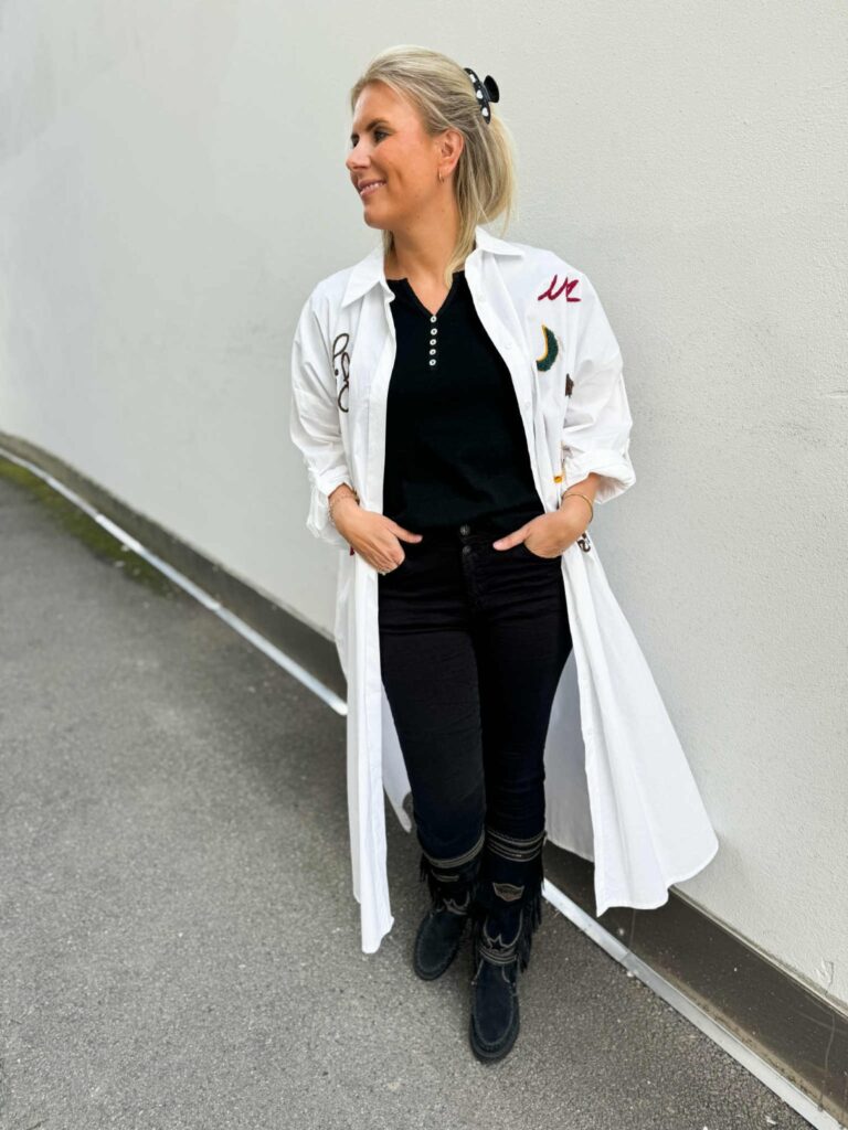 Ibc Collection Shirt Dress Text