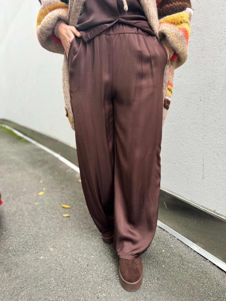 IBC Collection Vicky Silk Pants Brown