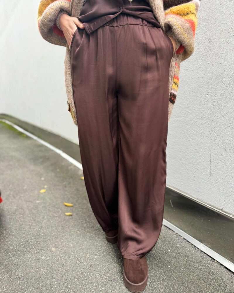 IBC Collection Vicky Silk Pants Brown