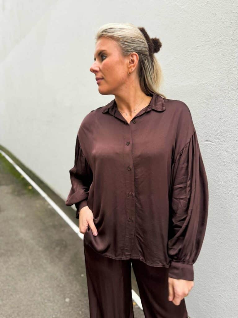 IBC Collection Vicky Silk Shirt Brown