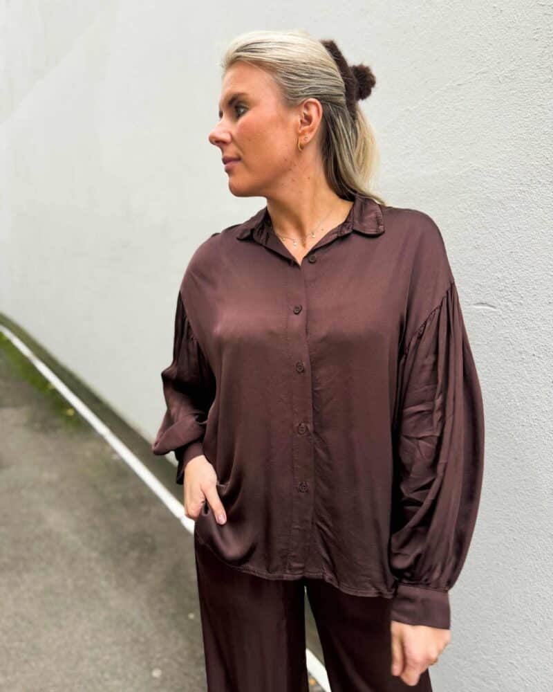 IBC Collection Vicky Silk Shirt Brown