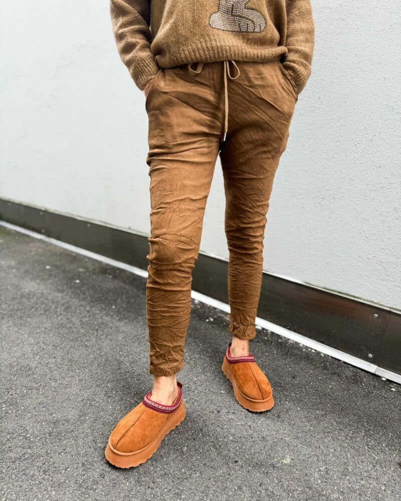 Isabella Pants Semsket Light Brown