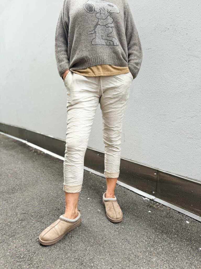 Isabella Pants Semsket Off Hvite