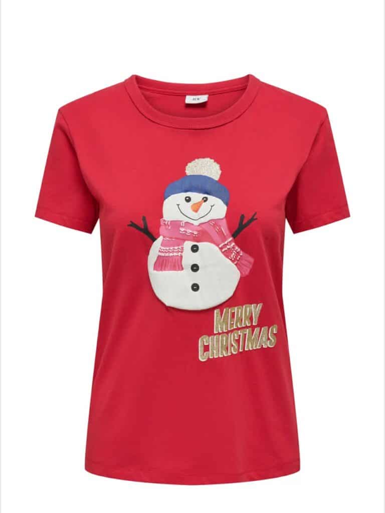 JDY Christmas T-shirt True Red