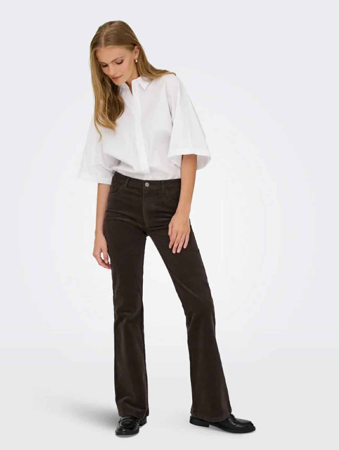 JDY Flared Cord. Pant Brown