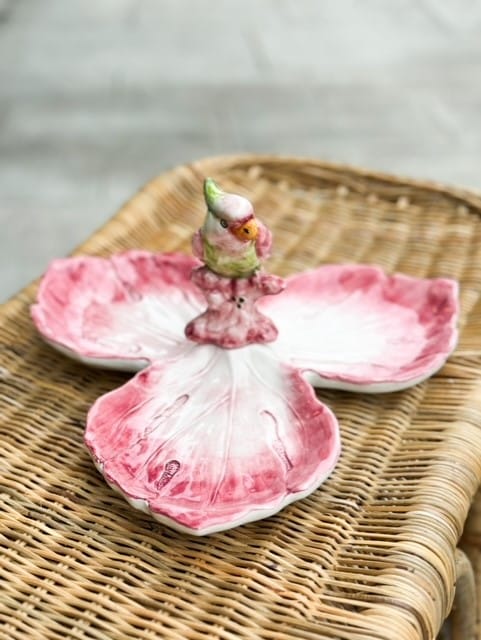 Les Ottomans Radicchio Bird Pink
