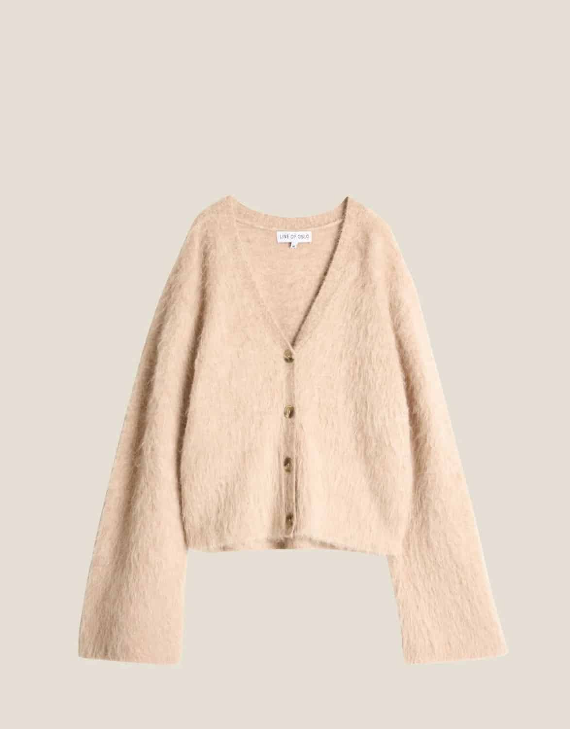 Line Of Oslo Elsa Knitted Jacket Camel