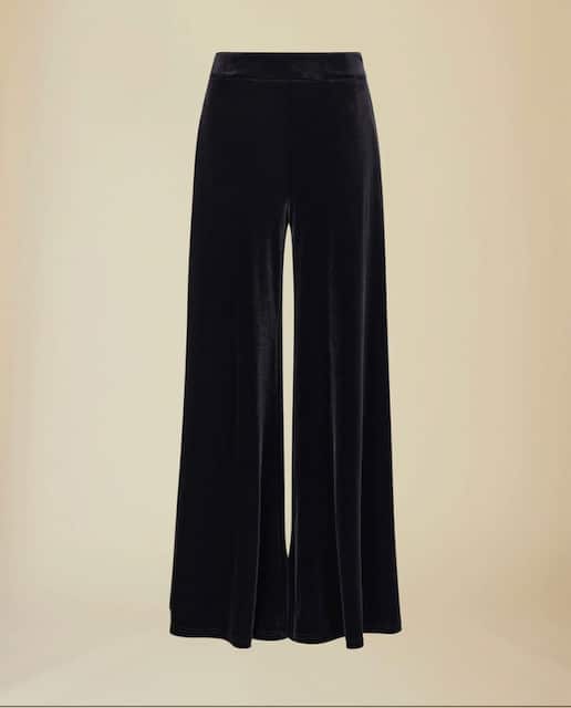 Line Of Oslo Henrix Velvet Trousers Black