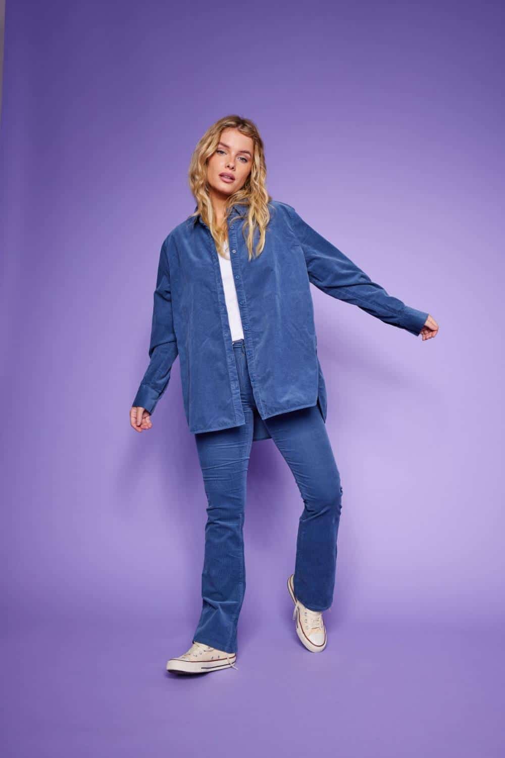 Line Of Oslo Las Vegas Cord Trousers Blue