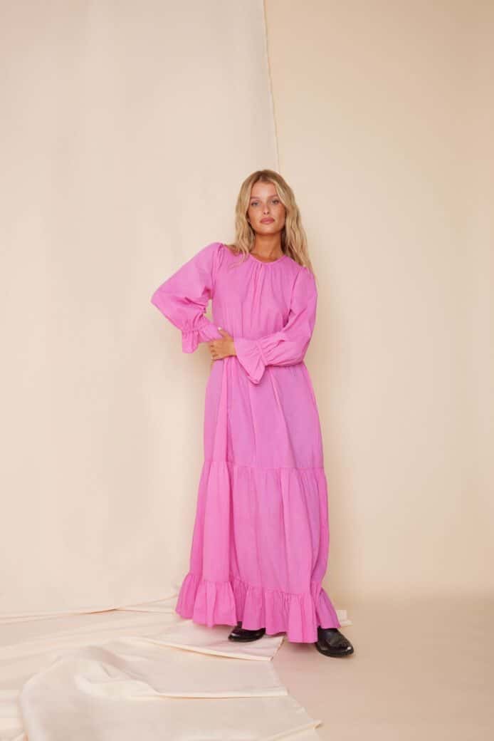 Line Of Oslo Muse Solid Dress Pink