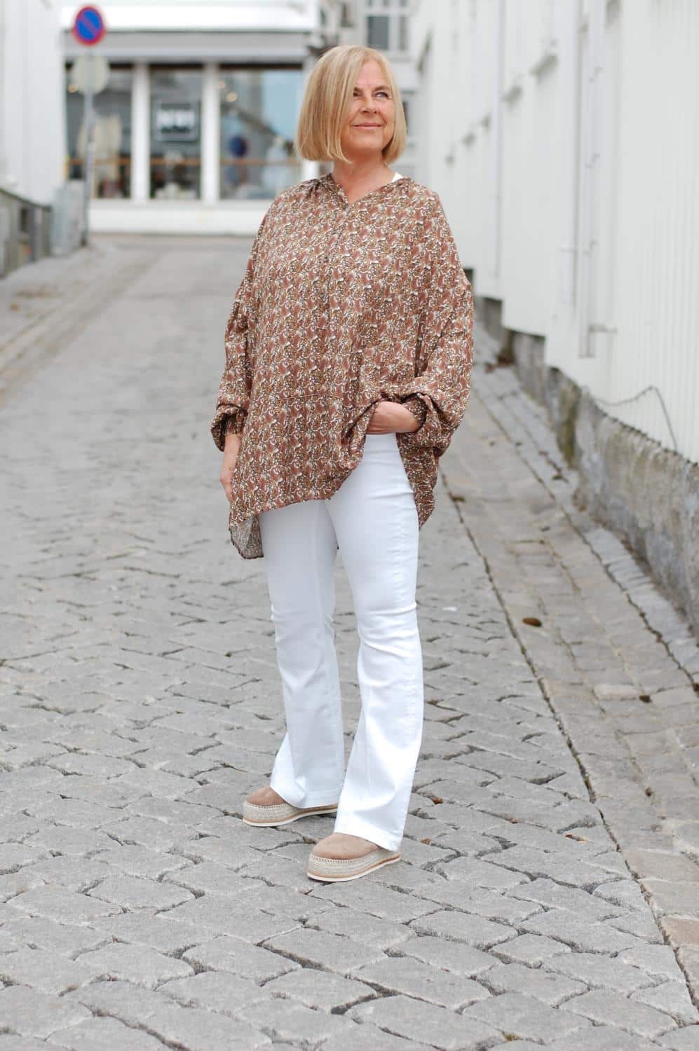 Linnea Oversize Blouse Brown Paisley