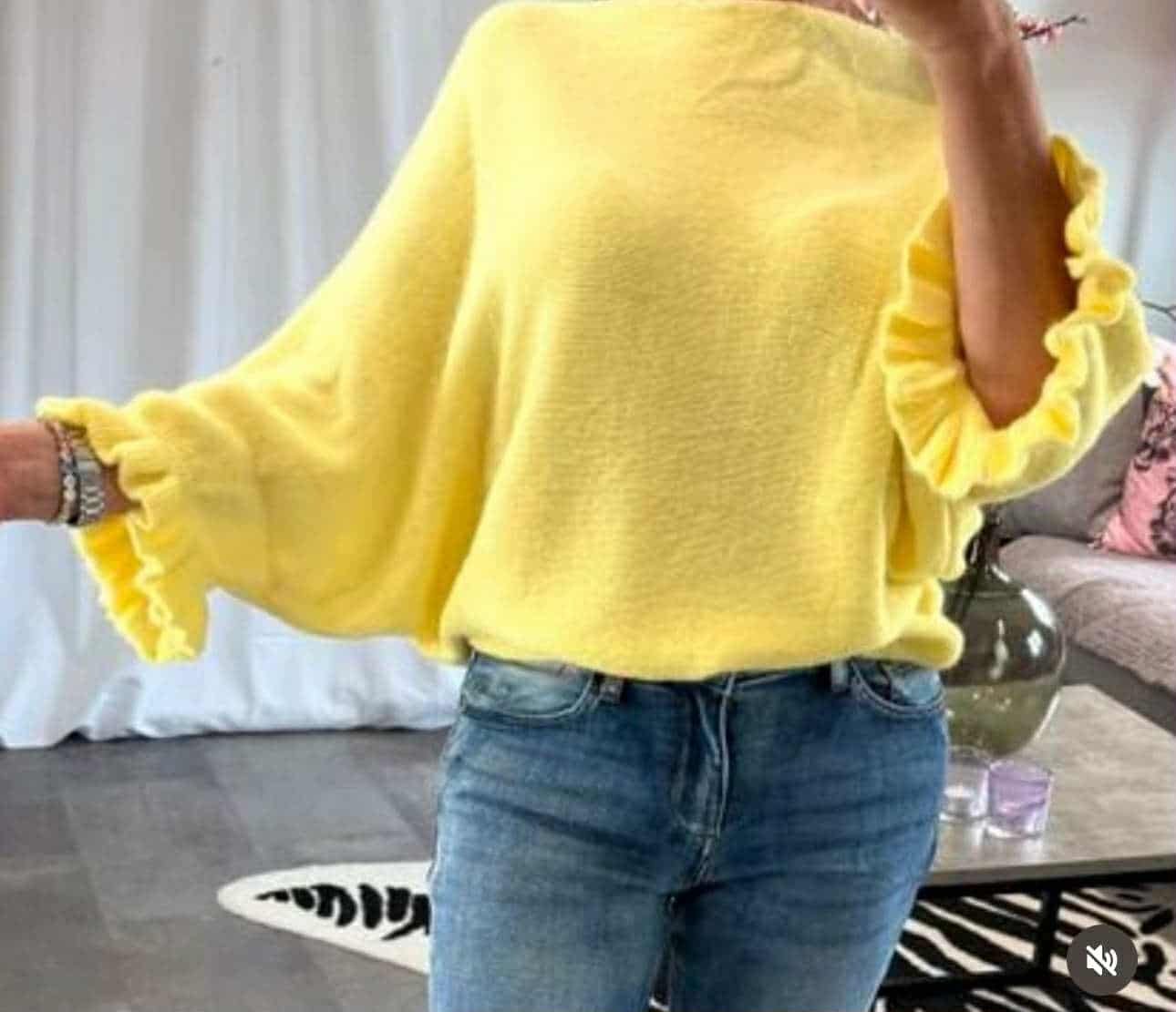 Love Forever Alicia Alpaca Sweater Yellow