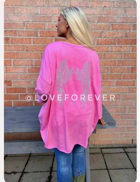Love Forever Angel Top Pink OS