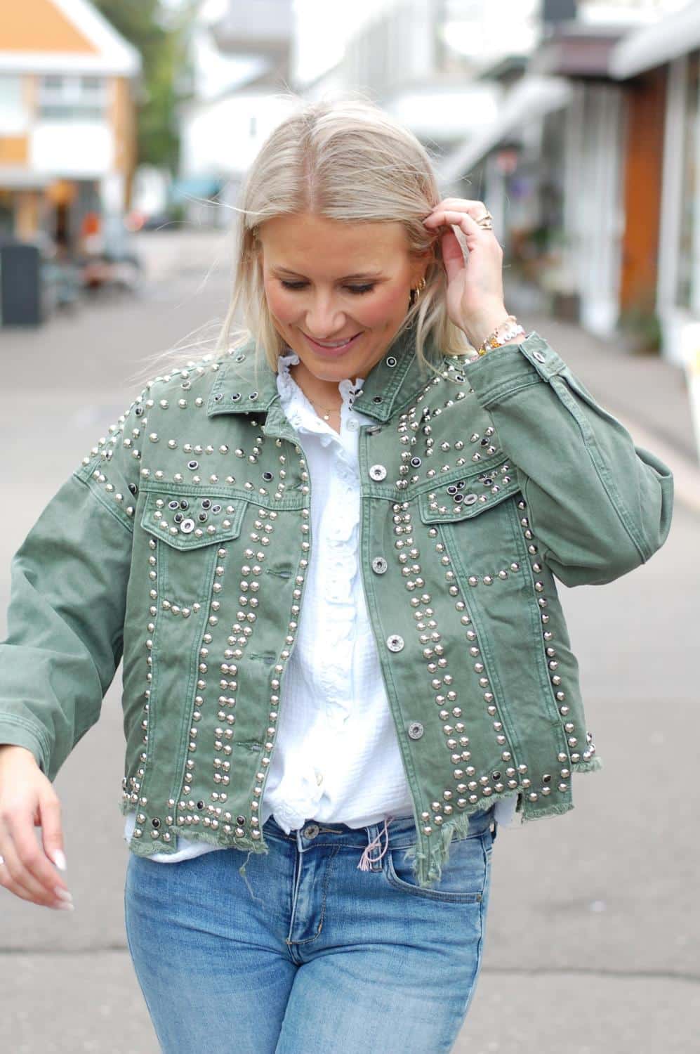 Love Forever Annie Studded Army Jacket