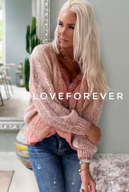 Love Forever Clara Cardigan Pepper Rosa