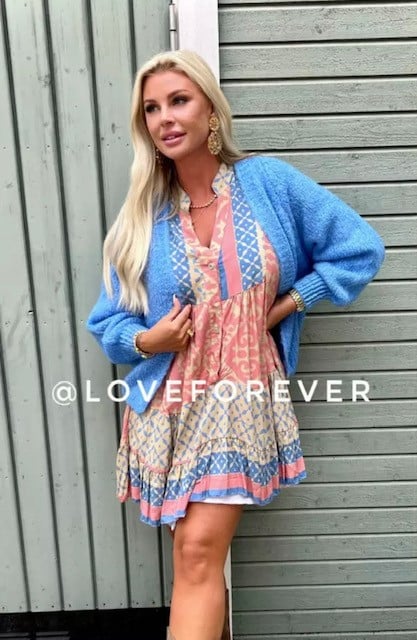 Love Forever Clarence Cardigan Denim Blue