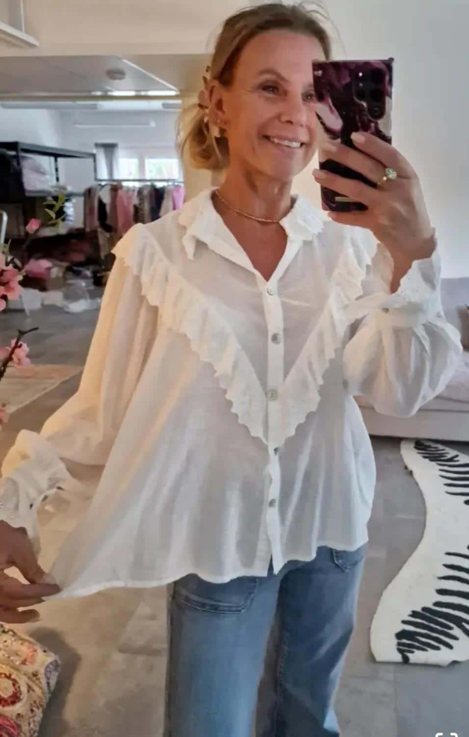 Love Forever Coco Cotton Blouse White