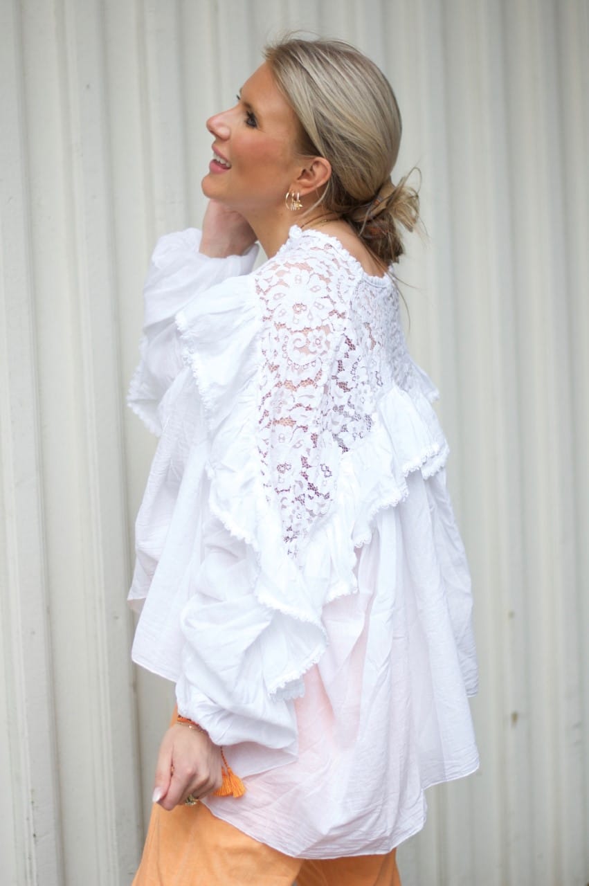 Love Forever Fanny Boho Blouse White