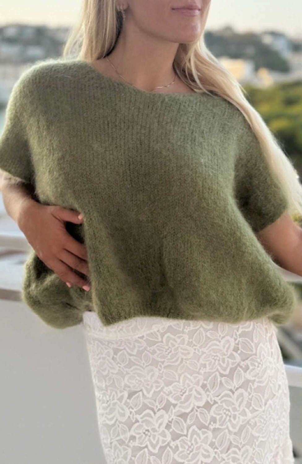 Love Forever Moa Mohair Vest Army