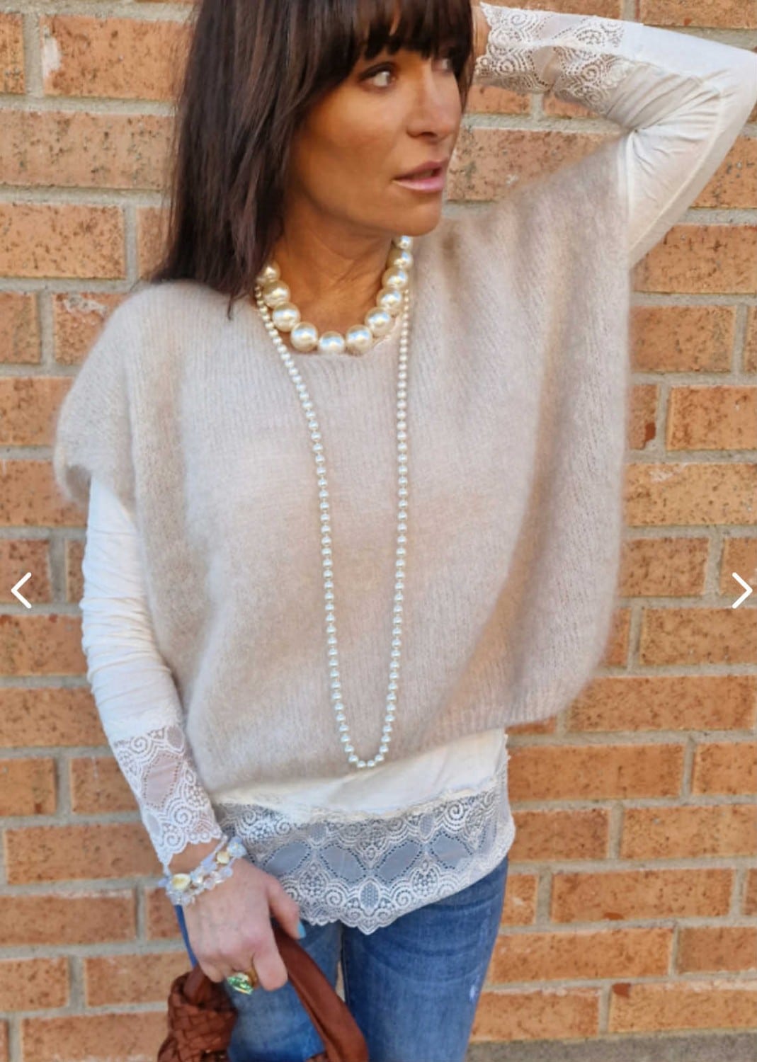 Love Forever Moa Mohair Vest Beige