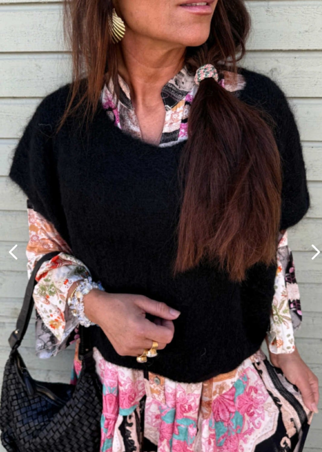 Love Forever Moa Mohair Vest Black