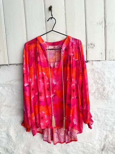 Love Forever Susanne Blouse Cerise Flower