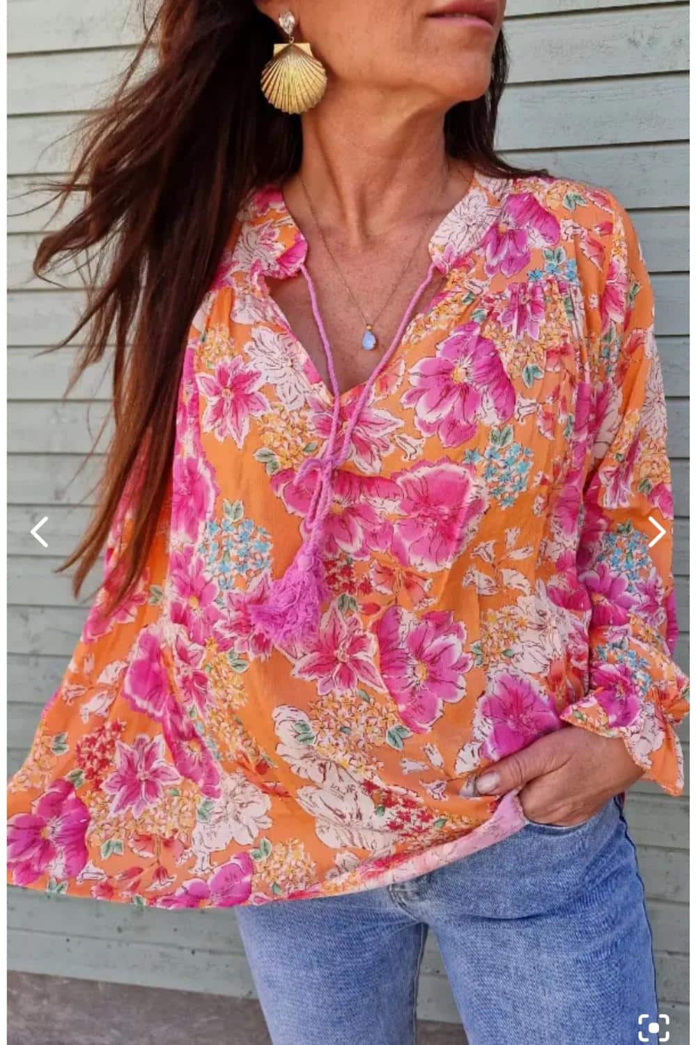 Love Forever Susanne Blouse Melon Flower