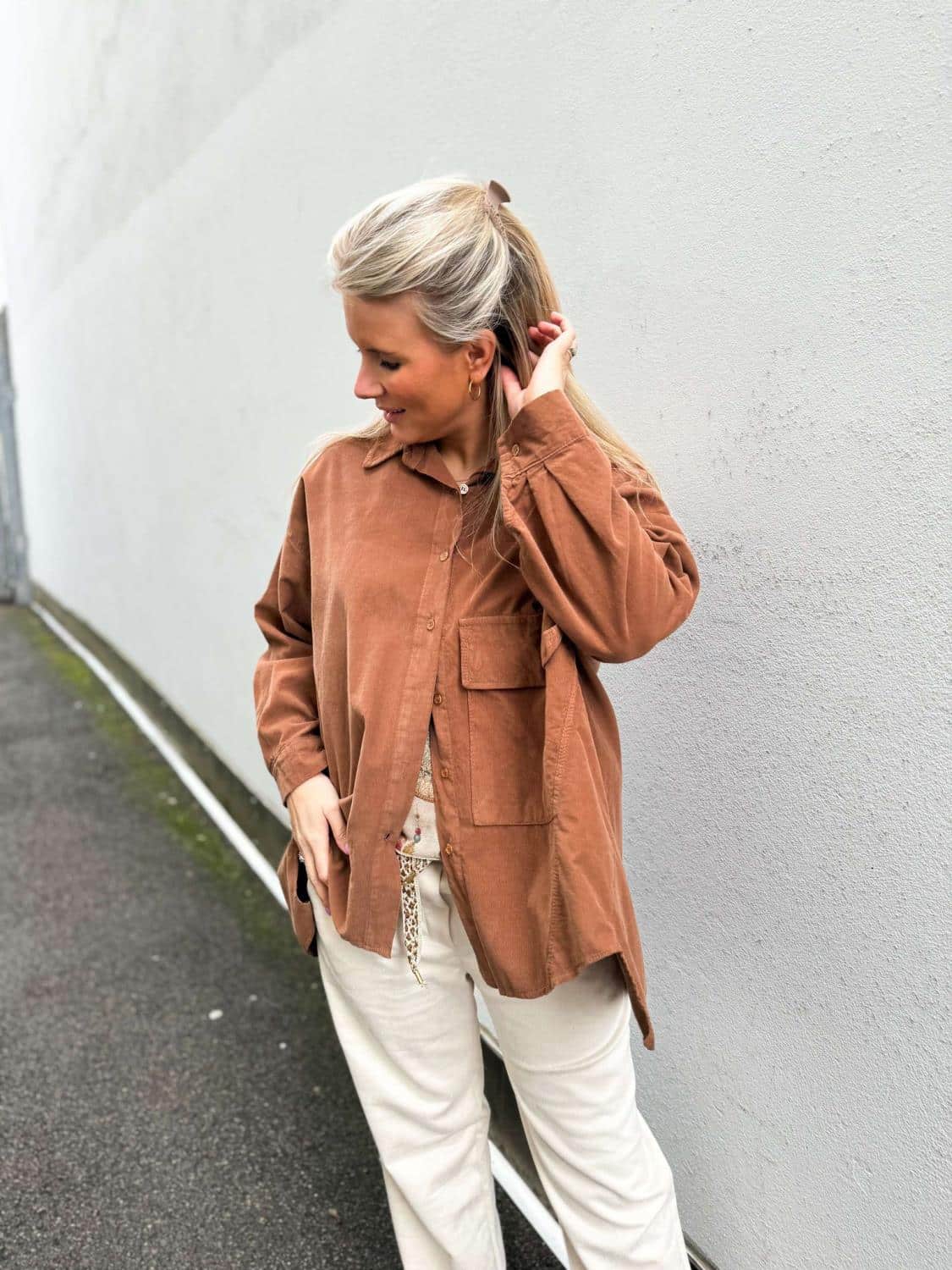 Marta Du Chateau Giselle Shirt Dark Camel