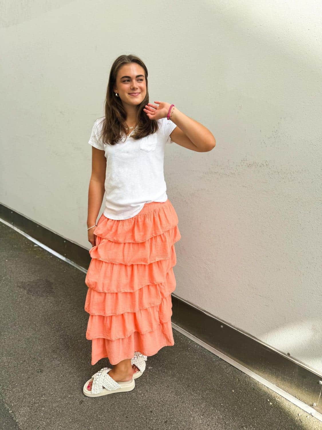 Marta Du Chateau Karen Skirt Light Orange