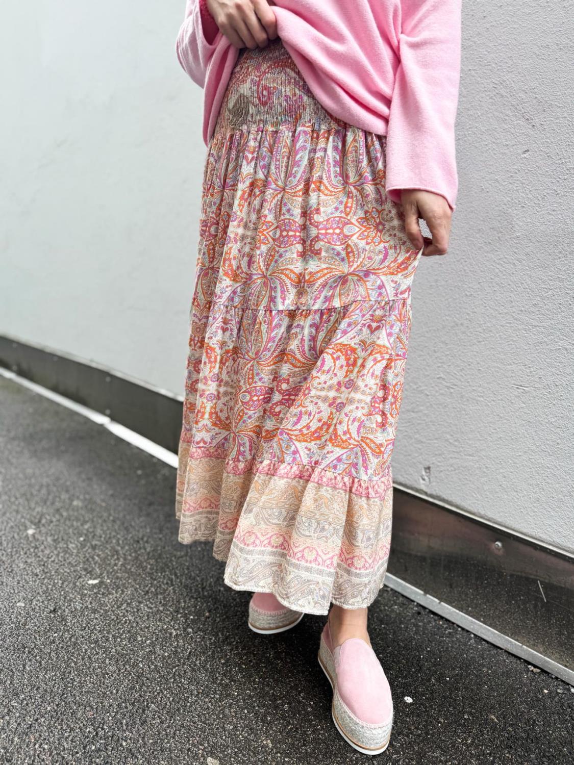 Marta Du Chateau Princess Skirt Print Beige