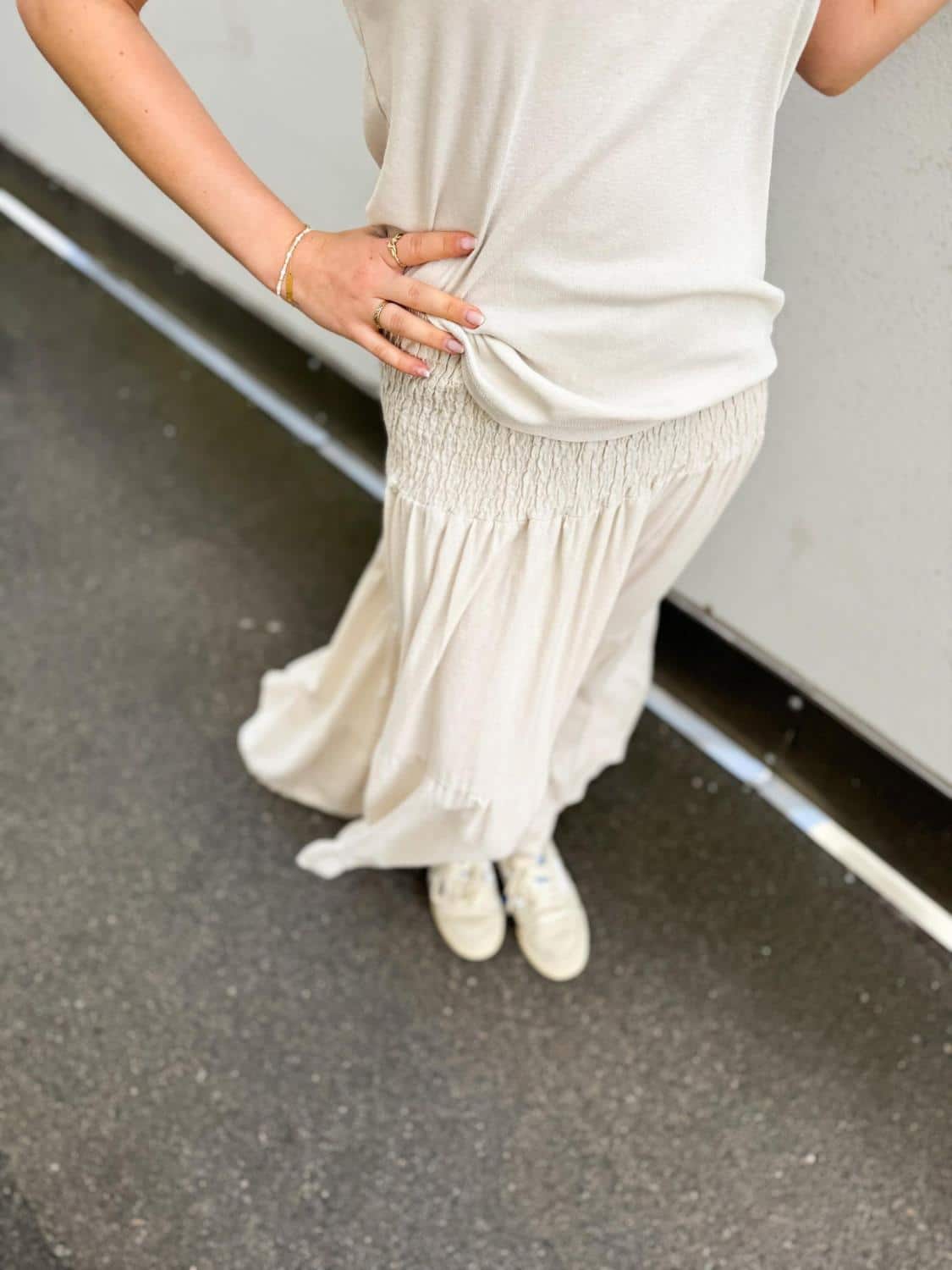 Marta Du Chateau Princess Skirt Solid Sabbia