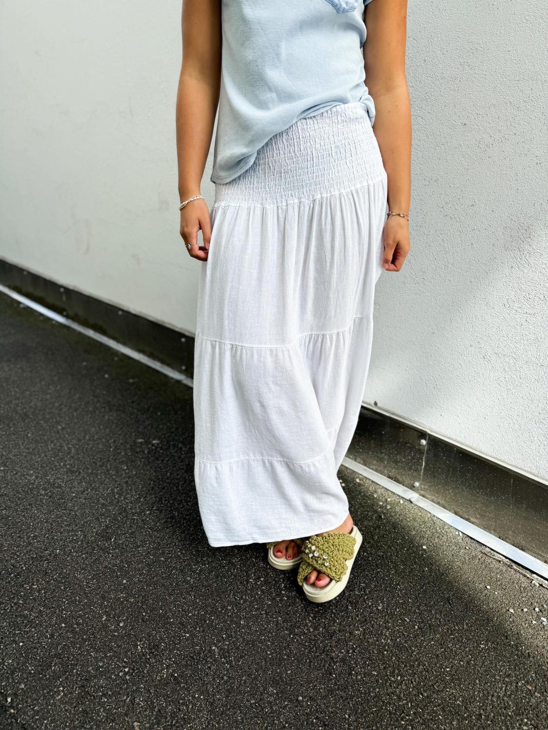 Marta Du Chateau Princess Skirt Solid White