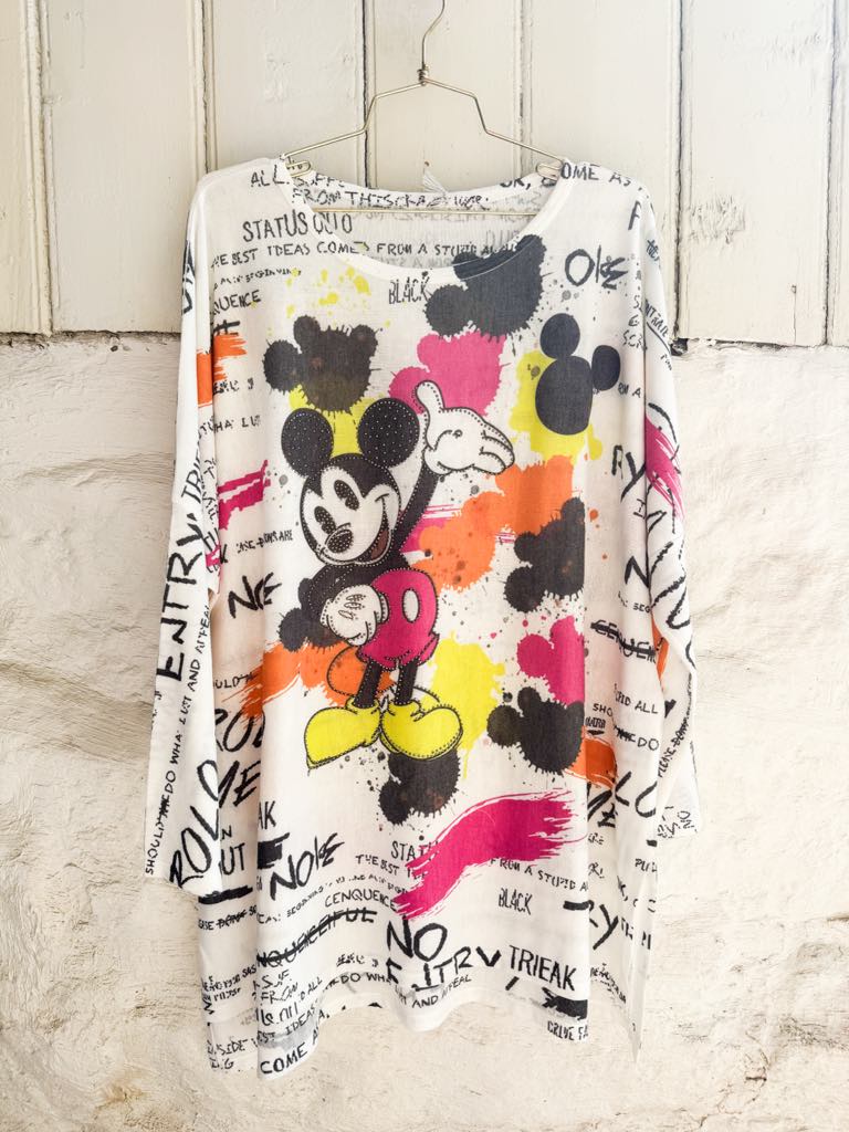 Mickey Mouse Sweater White Mix