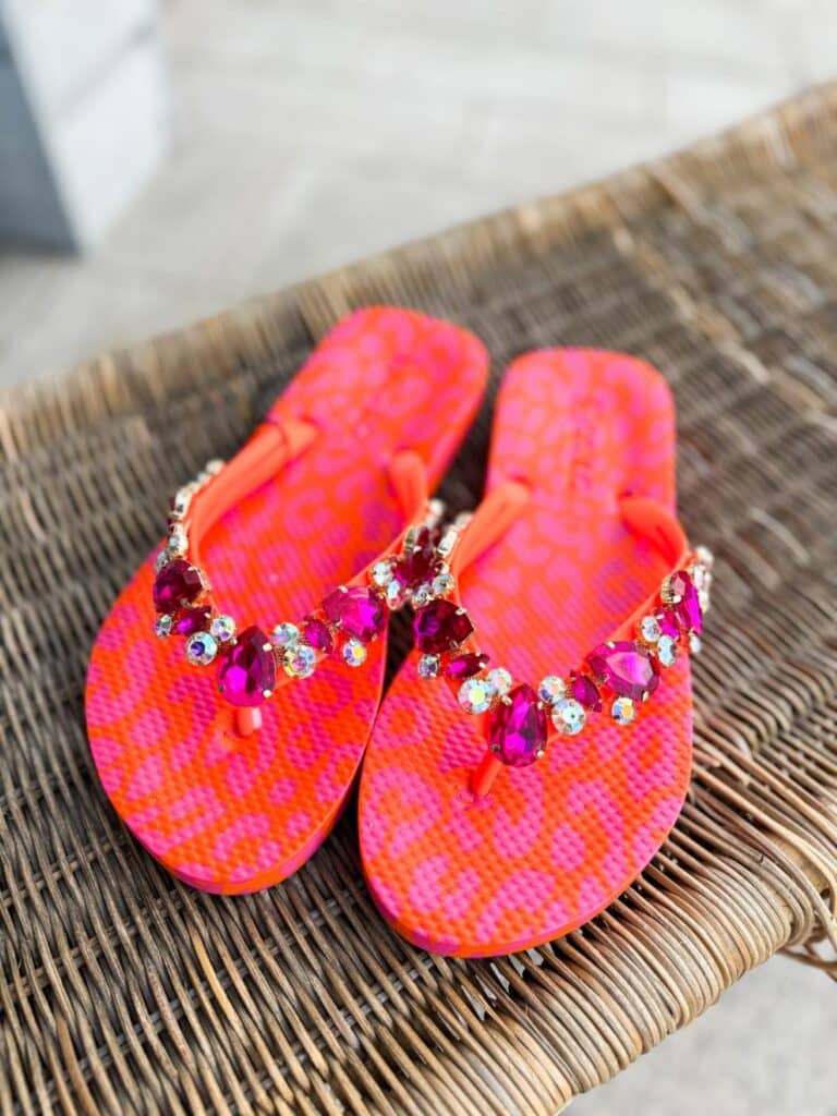 Mooilo Flip Flops Leo Orange / Red