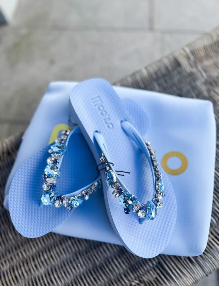 Mooilo Flip Flops Light Blue
