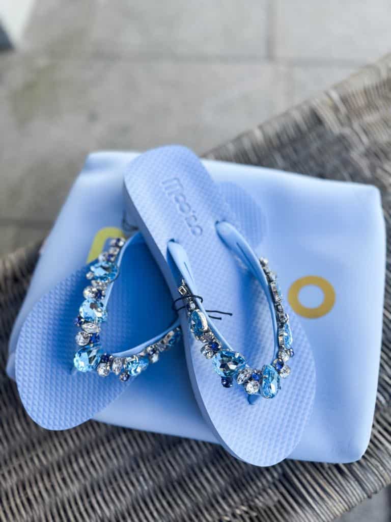 Mooilo Flip Flops Light Blue