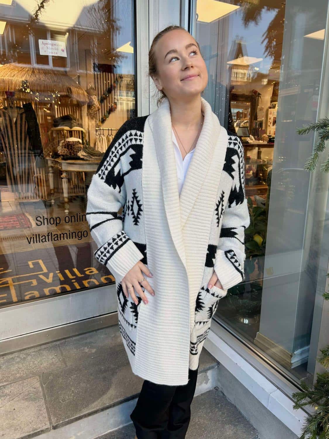 Noisy May Leise V-Neck Knit Coatigan