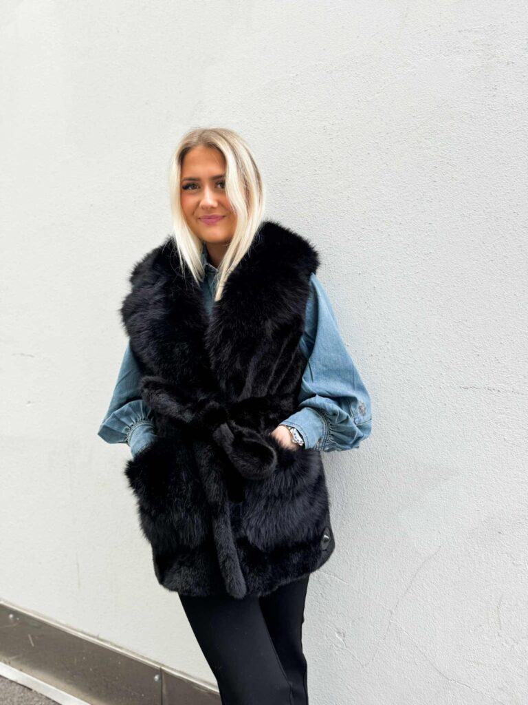 Noma Astrid Fuskepels Vest Sort