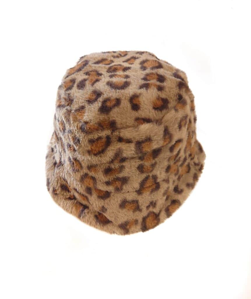 Noma Bøttehatt Fuskepels Brun/Beige Leopard