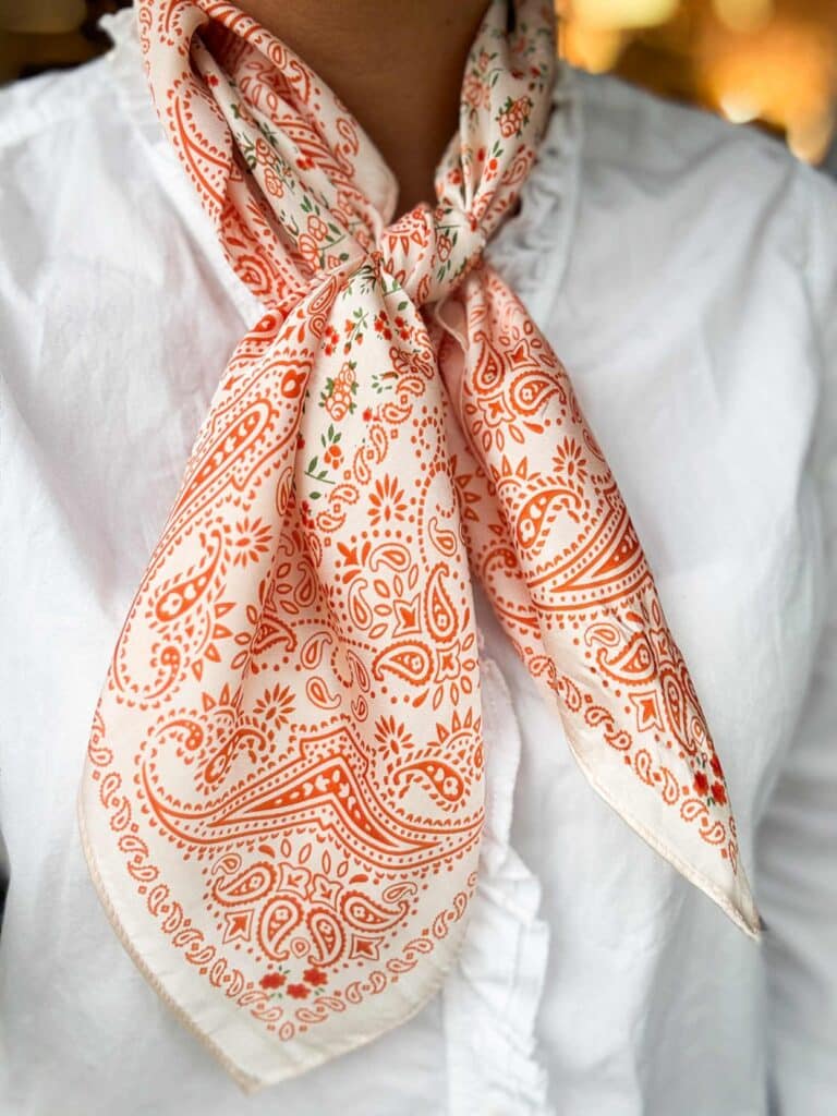 Noma Silke Skjerf Orange Paisley