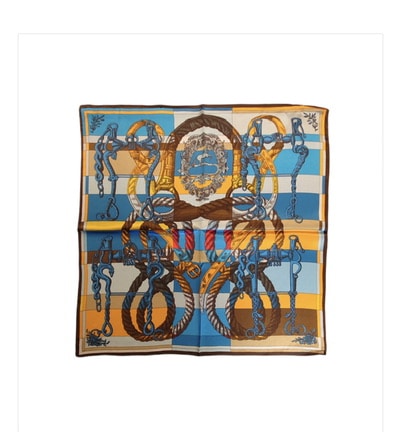 Noma Små Silke Skjerf Blue/Yellow Mix