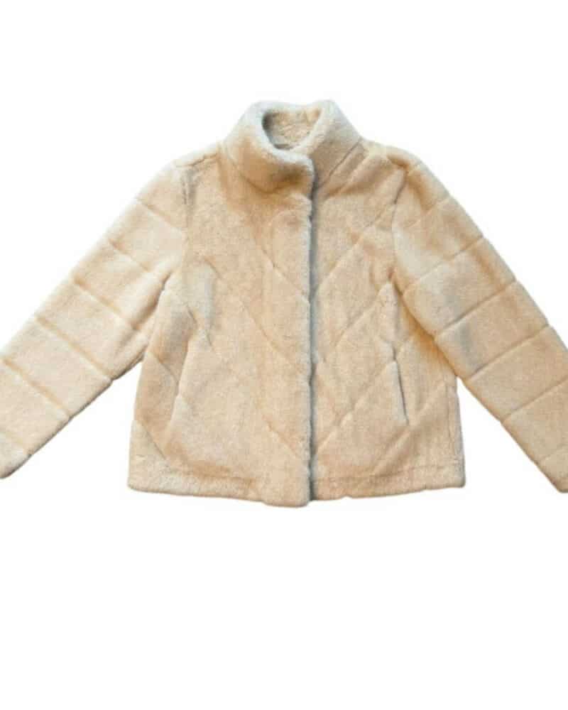 Noma Sonja Kort Fuskepels Jakke Lys Beige
